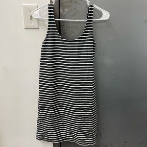 madewell striped tank top dress